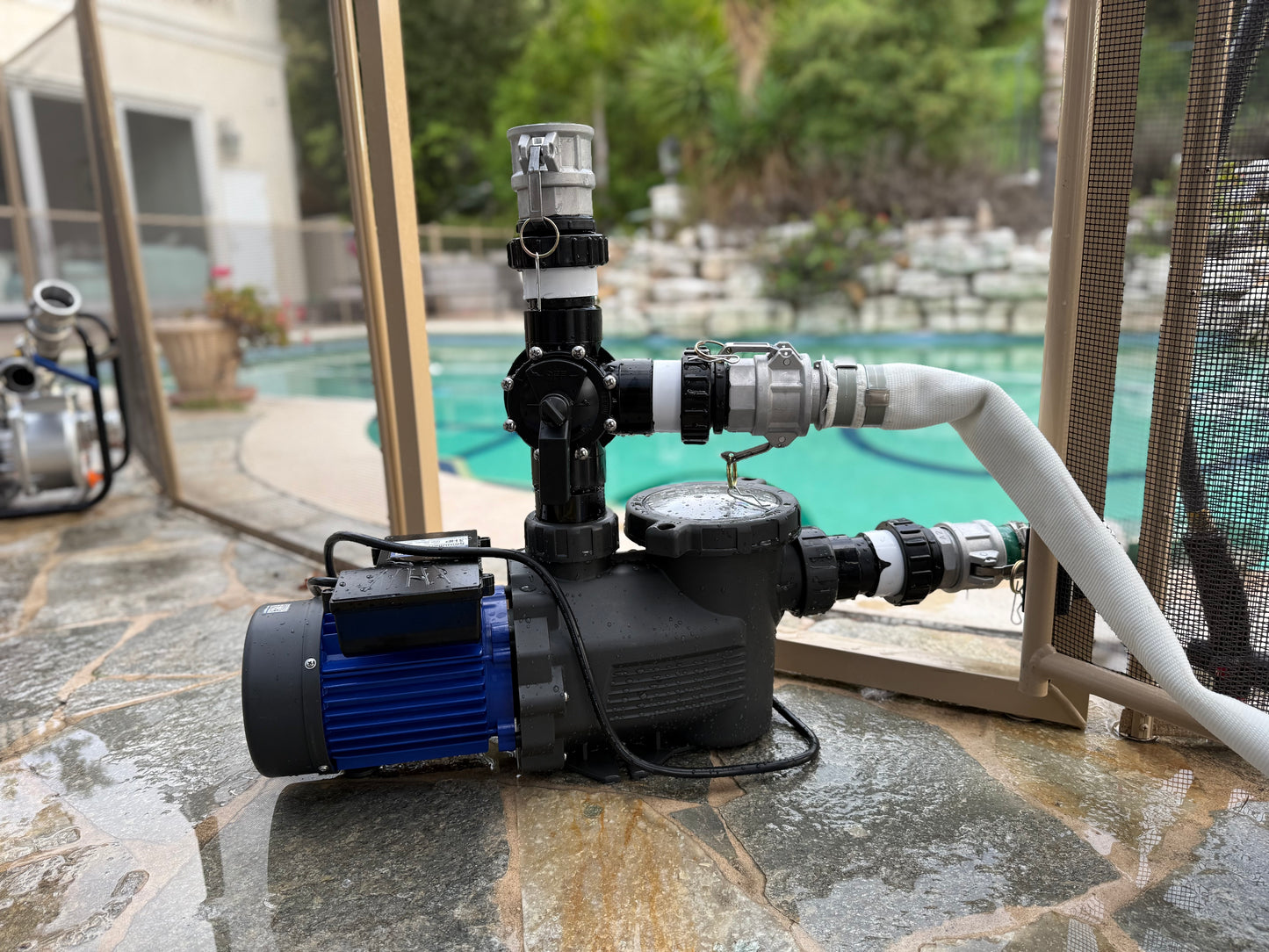 EVERYTHING YOU NEED Fire Safe Kit, 2” Electric Water Pump, 2” Fire Hose, 2-Inch Rooftop Sprinkler